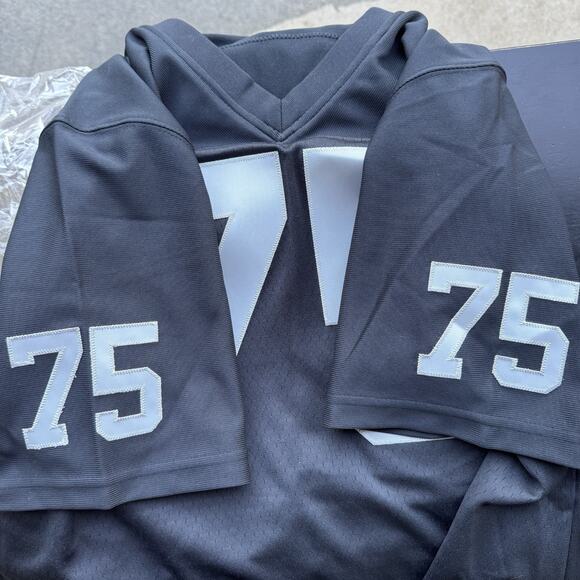 Los Angeles Raiders Howie Long #75 Mitchell & Ness Black 1983 Womens Jersey L - Picture 12 of 12